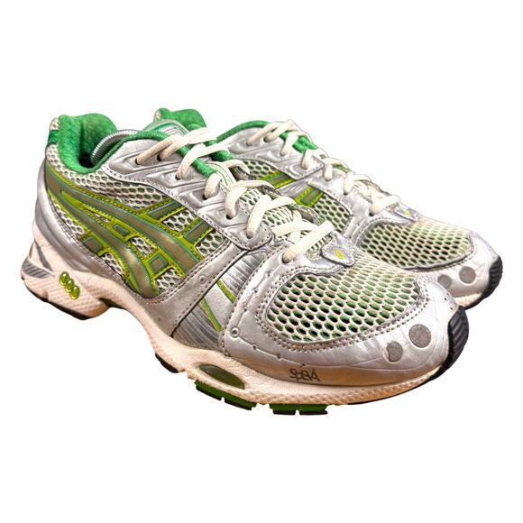 ASICS Gel Nimbus Women's 9 Sneaker Silver Lime Green Running Shoes F360705 - Picture 7 of 14